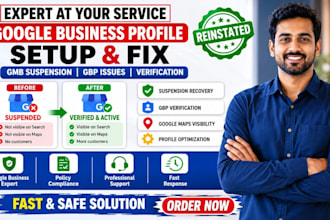 setup google my business profile fix gmb suspension fix gbp profile issues fast