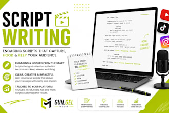 write professional scripts for youtube, tiktok and reels