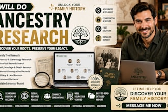 do professional ancestry research and build your family tree
