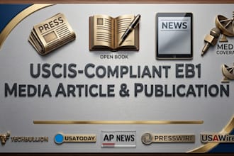 write and publish uscis compliant eb1 media articles