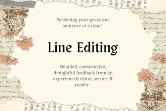 expertly proofread and line edit your book