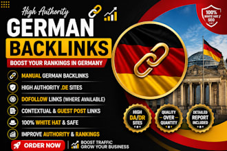 build high authority german dofollow SEO backlinks with manual link building