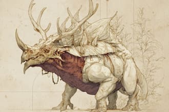 draw fantasy creatures or monsters
