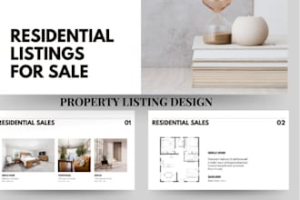 design marketing real estate brochure, property listing booklet, investor om