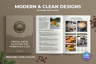 canva brochure, leaflet,lookbook design,email template design,newsletter design