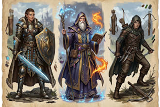 do fantasy illustrations, concept art, and card game art