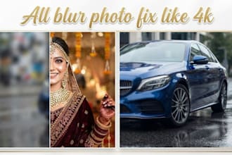 fix blur photo, enhance photo quality to 4k HD