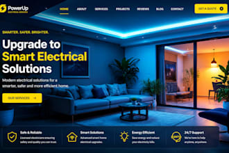 design wix electrician website electrical contractor business website