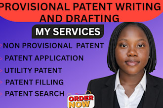 write patent, drafting and filing of your application, design and utility