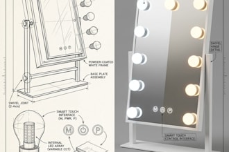 design smart iot vanity lighting products and mirrors, cosmetics and skincare
