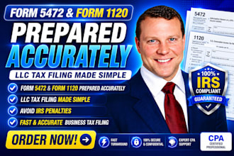prepare form 5472, US llc tax return, CPA filing