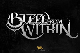 design rock, metal, progressive metalcore, hardcore and modern band logo