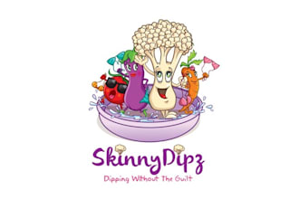 design skinny food vegetable brand logo