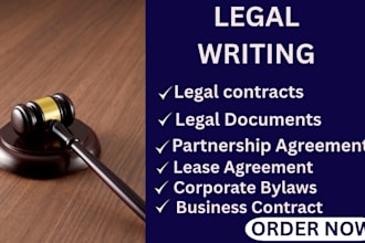 write business contracts partnership agreements lease agreement corporate bylaws