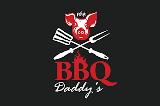 design eastern north carolina BBQ food truck logo