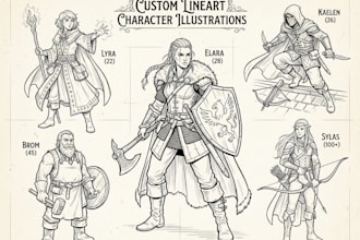 create custom lineart illustrations for your projects