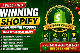 find winning shopify dropshipping products q4 and christmas ready