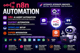 n8n automation n8n ai agent automation chatbot automation openclaw setup zapier