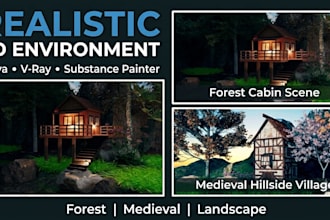 create realistic 3d environment art
