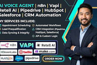 ai voice agent n8n vapi retell ai pipedrive hubspot salesforce CRM automation