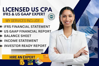 prepare ifrs financial statements, balance sheet, income statement and cash flow