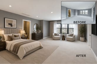 do virtual staging  and renovation for your interior and exterior property