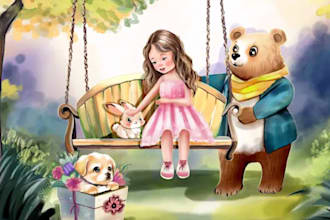 illustrate children story book illustration, story book, book illustration