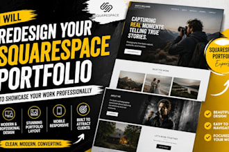 redsign squarespace portfolio website design to showcase work professionally