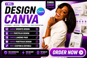 design canva website, ugc portfolio, canva landing page, canva portfolio