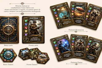 design custom playing cards, tarot cards, flash cards and card game artwork