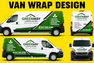design a professional custom van wrap and vehicle wrap
