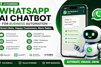 whatsapp bot ai automation chatbot agent chatbot development customized api