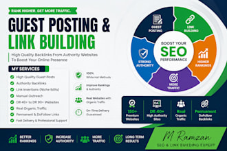 provide high authority guest posts and SEO backlinks