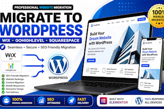 migrate wix gohighlevel shopify godaddy hostinger website to wordpress expert