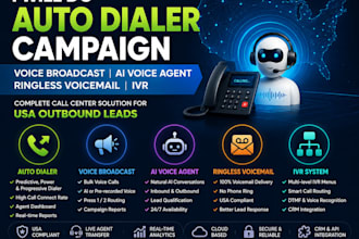 do auto dialer campaign, voice broadcast ai voice agent ringless voicemail ivr