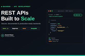 build a rest API with nodejs, express or honojs