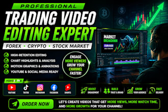edit engaging forex crypto and finance videos for youtube monetization