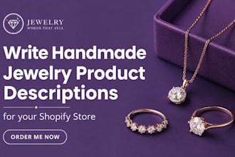 write handmade jewelry product descriptions for your shopify store