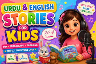 write kids story and youtube script with child voice style