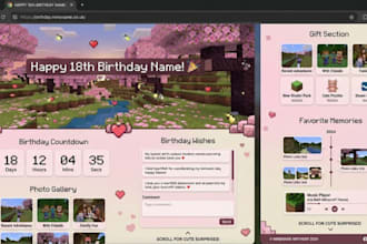 build a cute personalized website for your special occasion