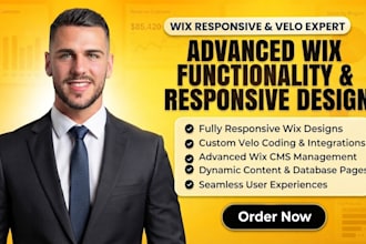 redesign wix website wix studio wix SEO responsive design landing page cms velo