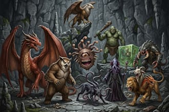 draw fantasy or dnd creatures and monsters