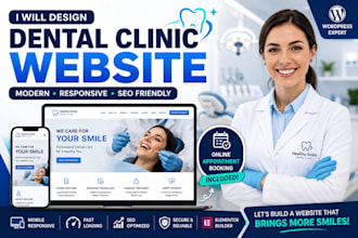 create a responsive dental clinic website for dentists