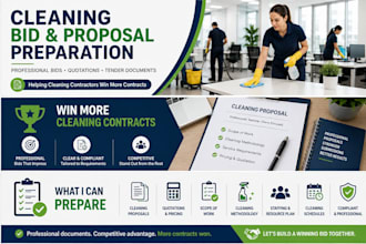 prepare winning bid proposal for construction cleaning tenders