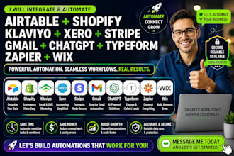 integrate airtable shopify klaviyo xero stripe gmail chatgpt typeform zapier wix