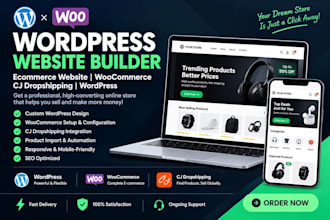 wordpress builder, ecommerce website, woocommerce cj dropshipping, wordpress