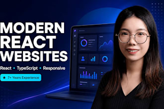 build a modern responsive react website or frontend application