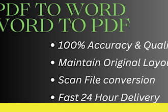 do file conversion, pdf to word and word to pdf accurately