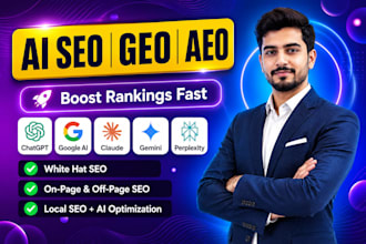 white hat SEO GEO aeo and gmb optimization for  ranking