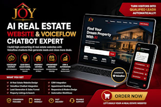 build an ai real estate website with voiceflow for lead generation